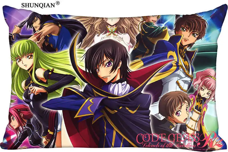 

Лидер продаж, красивая Прямоугольная подушка GEASS, чехол на молнии, свадебная Подушка на заказ, чехол для телефона 612