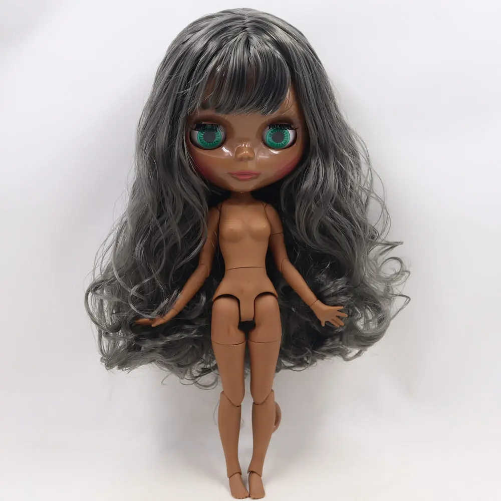 

ICY DBS Blyth doll No.BL9016 Granny Grey hair JOINT body Super Black skin 1/6 BJD Neo 30cm