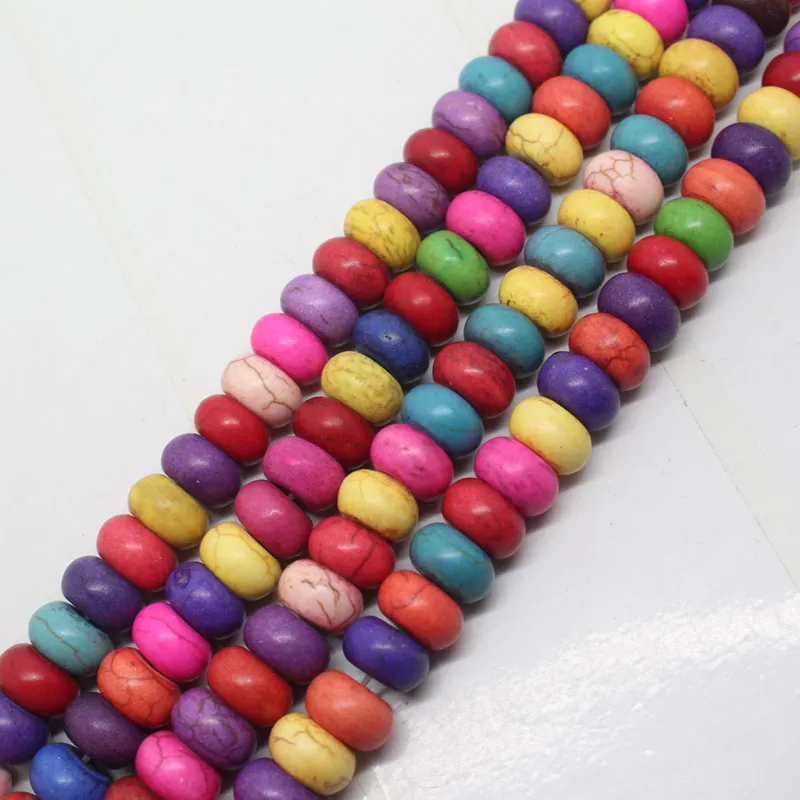 Мини. Размер заказа 7 долларов США! 4x7 5x8 6x10 8x10 3 мм разноцветная Бирюза Бусины