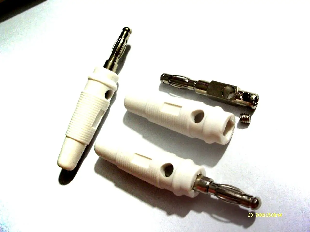 50 шт. белые 4 мм банановые штекерные разъемы|connector 4mm|connector plugconnector banana |