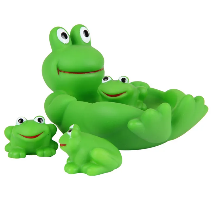 4 шт./лот детские игрушки для ванной утка лягушка крокодил черепаха маленькие