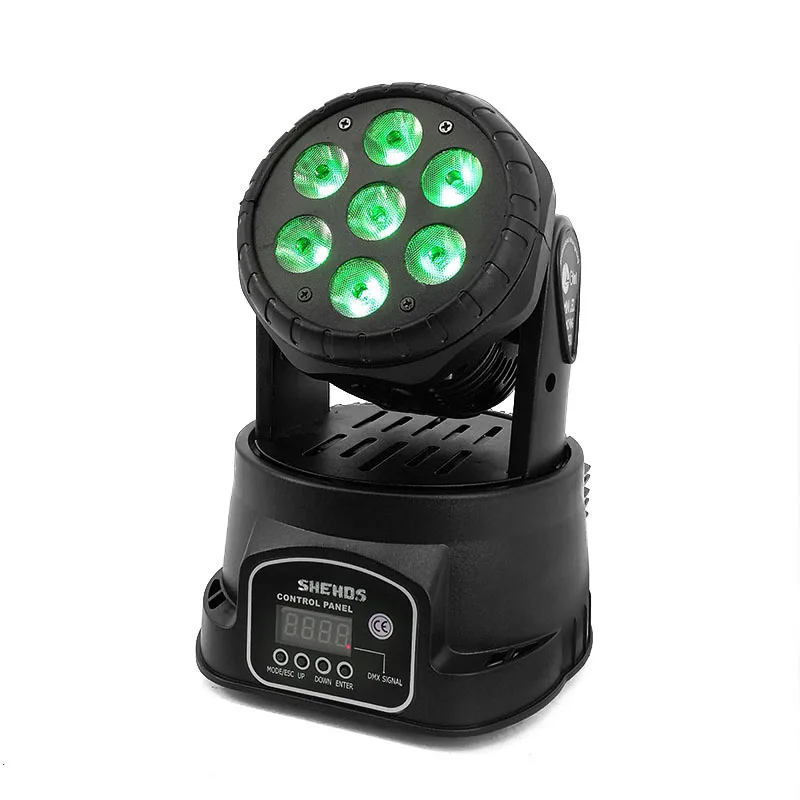 Быстрая светодиодный светильник с подвижной головкой 7x12 Вт RGBW Quad с advancedDJ DMX 10/15 каналов, SHEHDS сценическое освещение