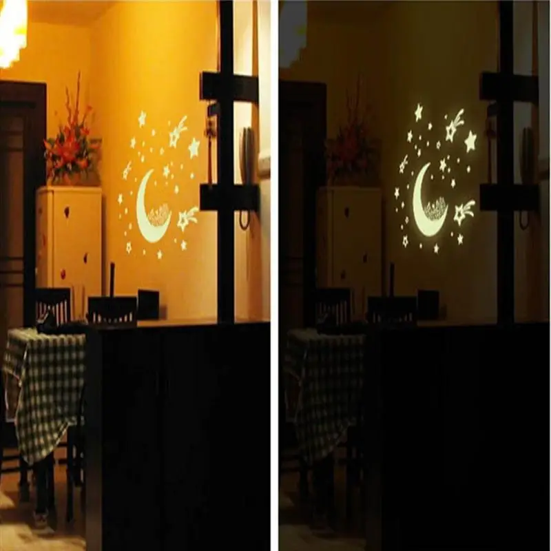 Флуоресцентные наклейки светится в темноте Звезда Луна светящаяся Наклейка на