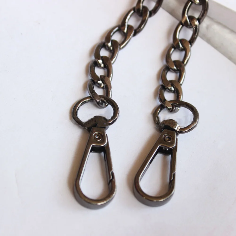 Черный 120 см металлические цепочки для сумок DIY кошелек с пряжками ремешки на плечо для сумок сумки ручки сумки аксессуары для сумок - Цвет: Черный