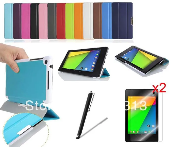 Умный кожаный чехол-книжка с подставкой для Google Nexus 7 II 2 Gen функцией сна и