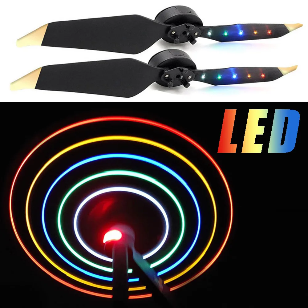 2 шт. складной светодиодный светильник с низким уровнем шума для квадрокоптера DJI