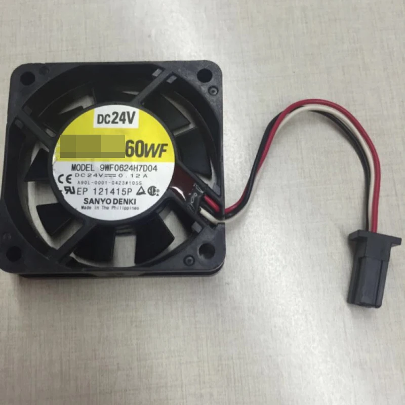 Вентилятор охлаждения для SANYO 9WF0624H7D04 60 × 15 мм DC24V 0.12A Fanuc A90L 0001 0423 #105S вентилятор