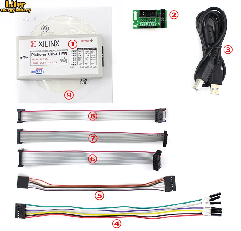 Платформенный кабель Xilinx USB FPGA/CPLD JTAG DLC9G конфигурация цепи и Pogramming XILINX