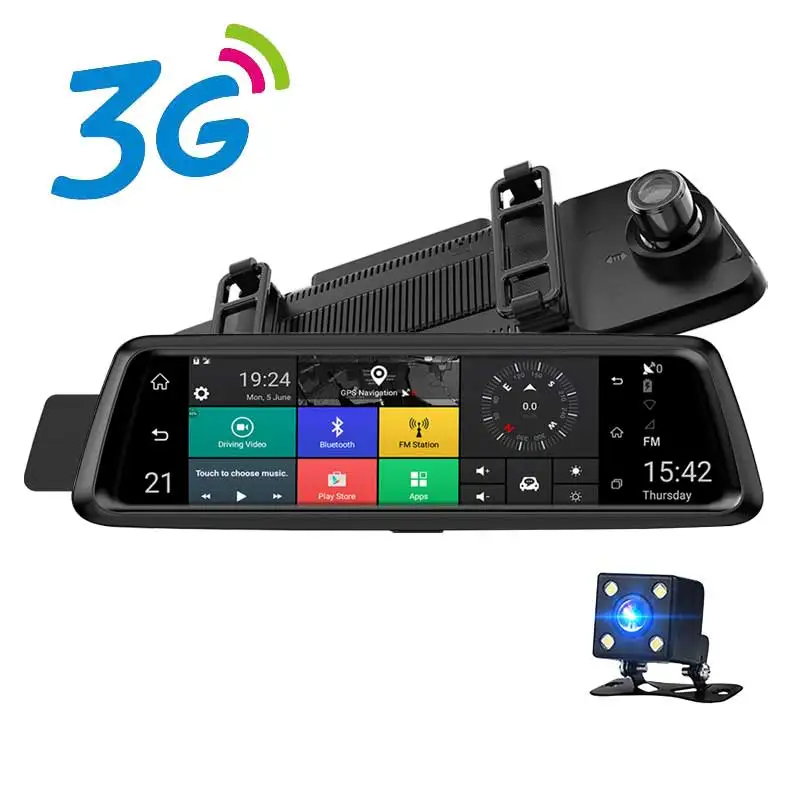 3G Version Olysine 10 ''4G видеокамера на ОС андроид для автомобиля gps навигатор ADAS зеркало Wi-Fi видеорегистратор камера FHD 1080P видеорегистратор регистратор с двойным объективом DVRs - Название цвета: 3G Version