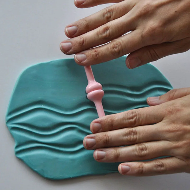 Скалка с волнистым узором FILBAKE ролик для помадки инструменты украшения тортов