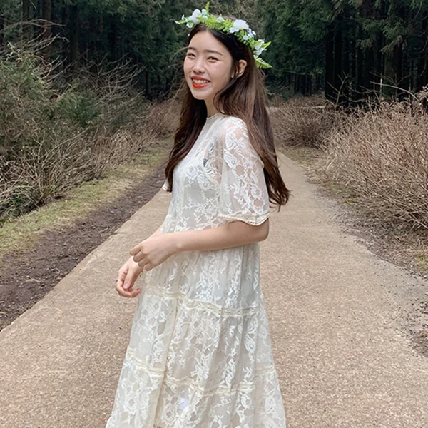 WHITNEY WANG 2019 летнее модное уличная винтажное стильное кружевное платье женское