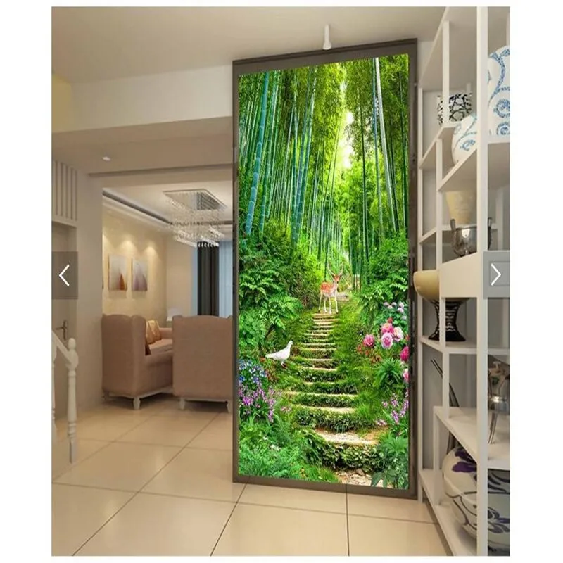 Home Decor wall paper 3d art mural HD forest landscape tree dirt road covering Modern Wall Painting For Living Room wallpaper |