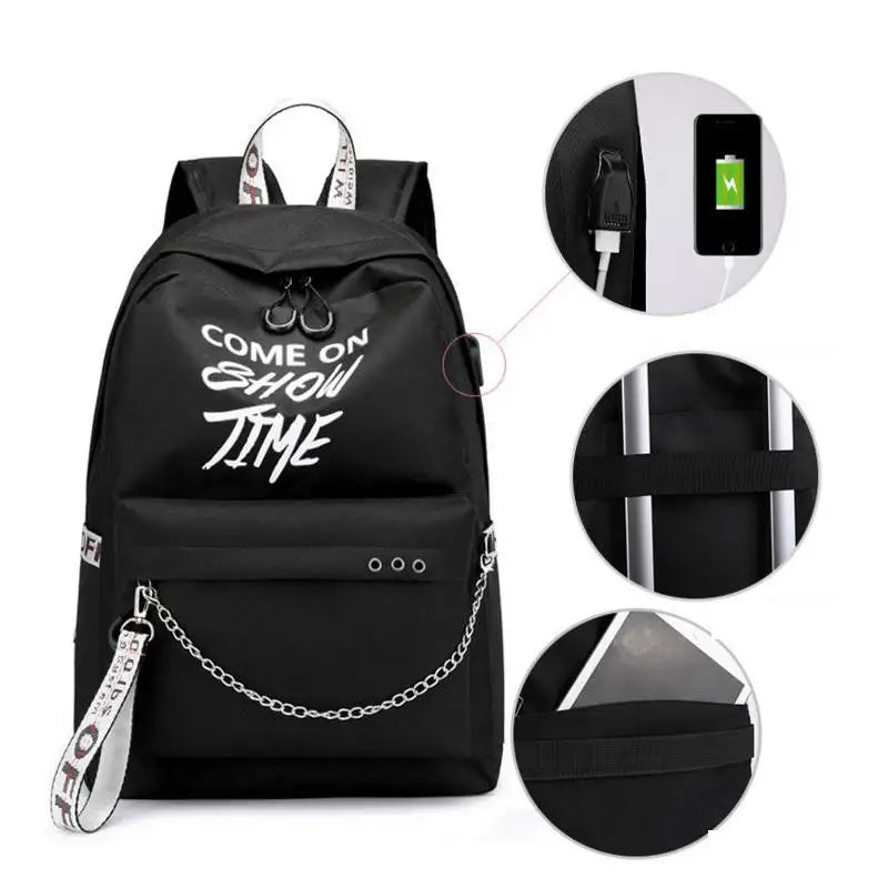 SL Women's Backpack School Bag for Teenage Girls New Waterproof Nylon a bag Travel Soulder Bags Female Preppy Style Knapsack - Цвет: SL