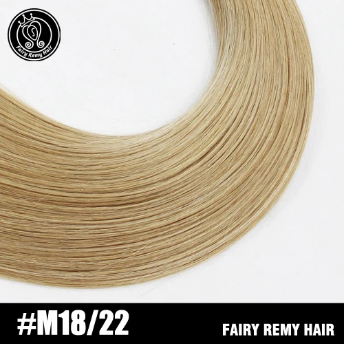 M18-22 Сказочные волосы remy на ленте, человеческие волосы для наращивания, 18 дюймов, натуральные волосы с неповрежденной кутикулой, на Клейкой Ленте, искусственная кожа, пряди для наращивания, невидимые, 40 г - Цвет: M18-22