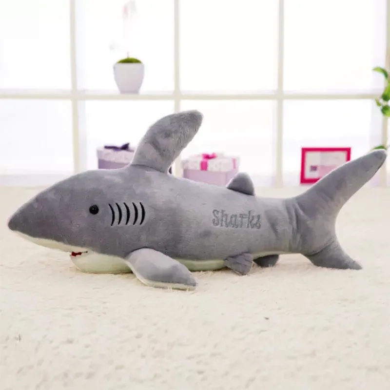 

1 PC High Quality Kawaii Pillow Huge Shark Plush Toy Huge Plush Animal Shark Animal Birthday Gift Nice Brinquedos for Kids