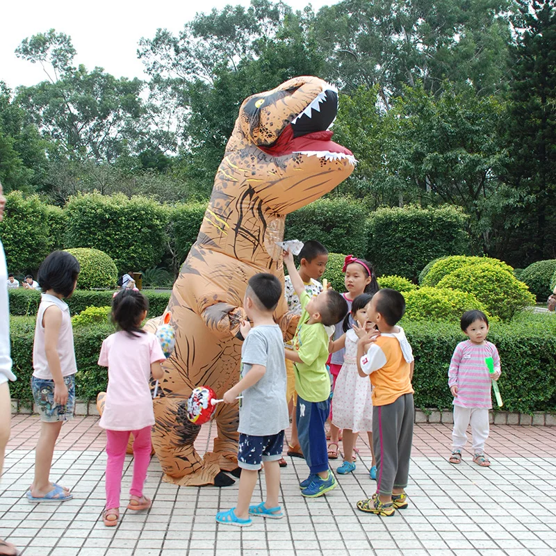 220 см Огромный T-Rex надувные игрушки для улицы, большой размер XL, гигантский взрослый динозавр, нарядная одежда, рождественские и вечерние украшения на Хэллоуин