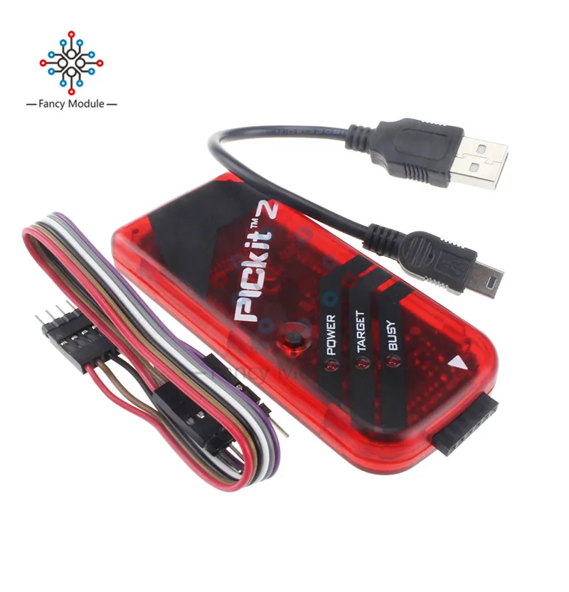 

Diymore PICKIT2 PIC Kit2 симулятор PICKit 2 программатор Emluator красного цвета с USB-кабелем Dupond Wire