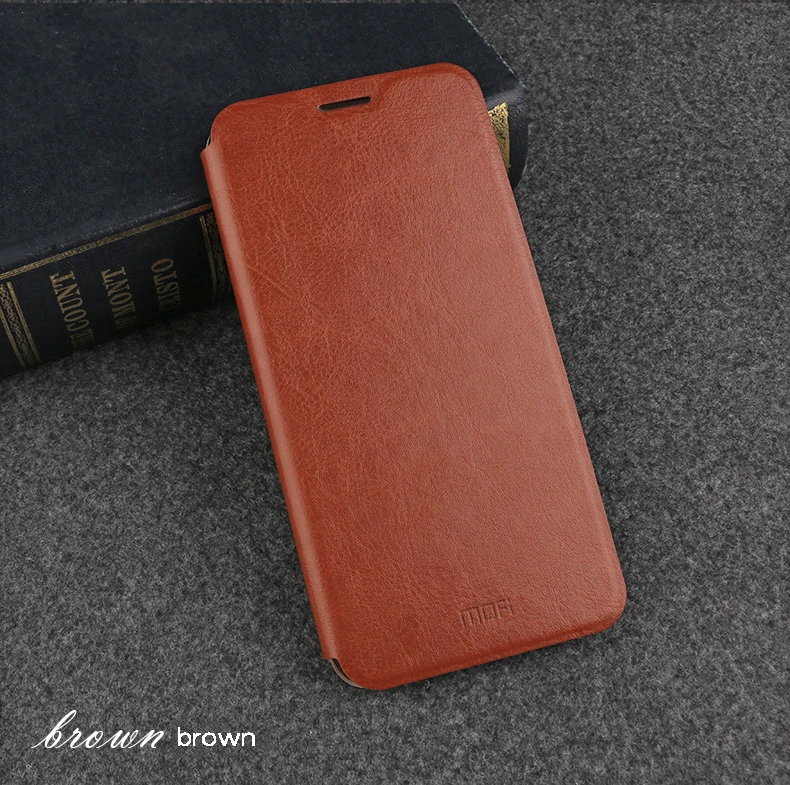 Чехол-книжка Mofi для huawei Honor 10, Стильный чехол-книжка для мобильного телефона s, чехол-подставка для huawei Honor 10 - Цвет: Коричневый