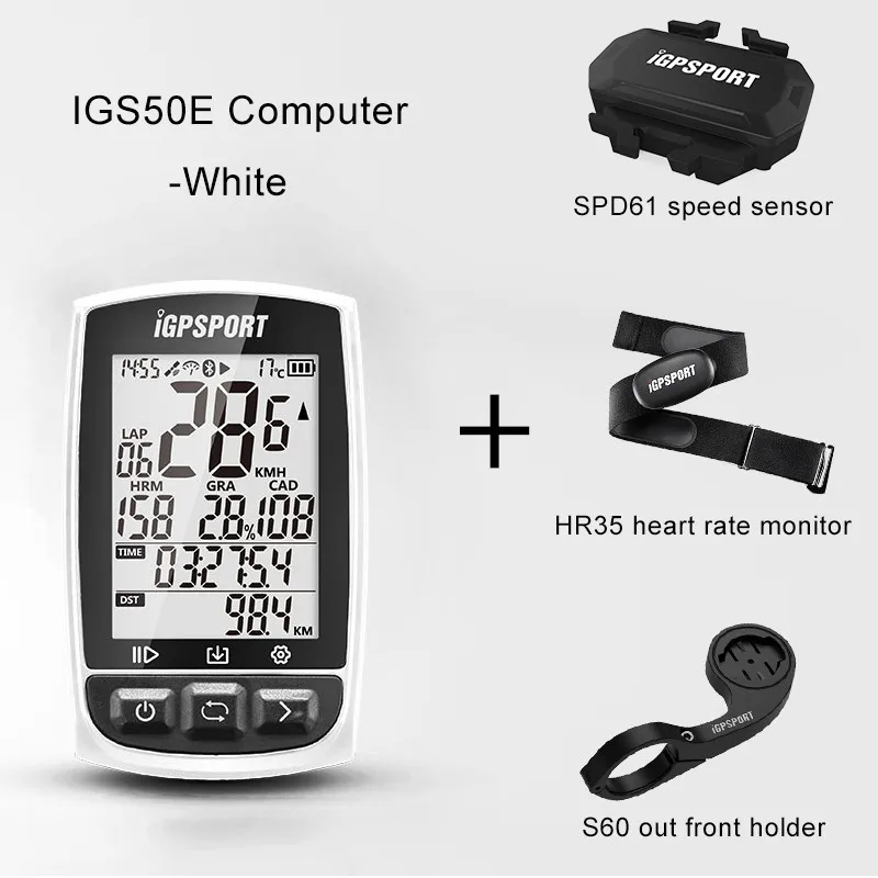 Group 7 White I gps порт IGS50E gps компьютер Велоспорт ANT+ велосипед беспроводной компьютер цифровой спидометр одометр подсветка IPX6 Водонепроницаемый компьютер - Цвет: Group 7 White