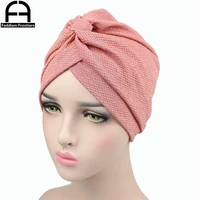 fashion women casual turban twist winkle breathable turban hat headband chemo headwear hair cover hair accessories turban