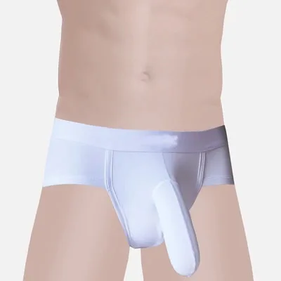 Шелковое шелковое нижнее белье для мужчин пикантные мужские прямые трусы с