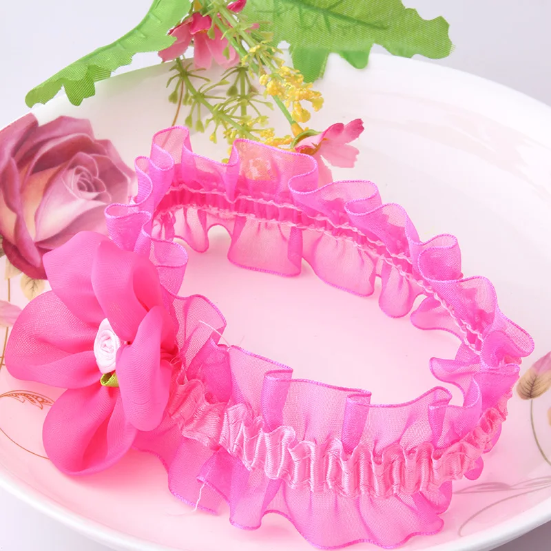 M MISM новинка 2020 кружевная шифоновая Цветочная повязка на голову для девочек