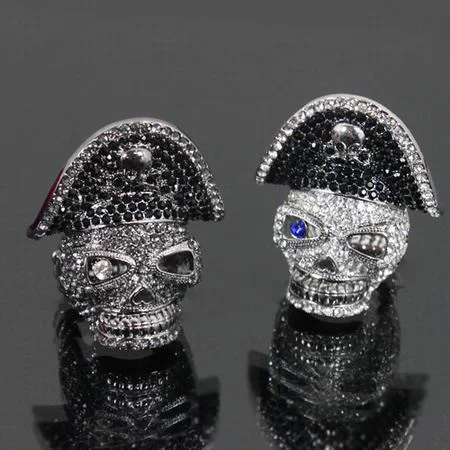 Горный хрусталь шипованных Регулируемый кольца пират крест кольцо площадь