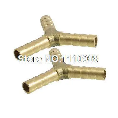 2 x Brass Y Style 3 Ways Hose Barb Connectors Adapters for 6mm Tubing | Обустройство дома