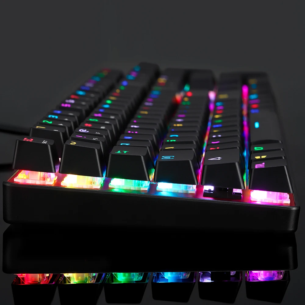

MOTOSPEED CK104 Russian Gaming Keyboard Blue Switches Mechanical Keyboards USB Wired Ergonomic Gamer LED RGB Backlight 104 Keys