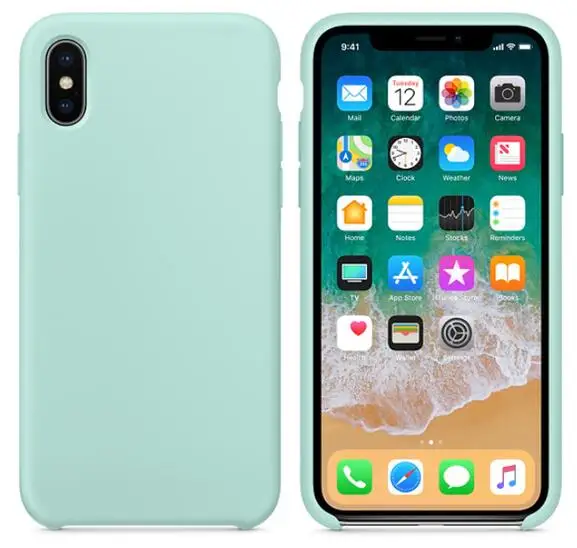 Официальный силиконовый чехол с логотипом Arvin iphone 7 plus iphone 6 iphone xs max iphone 7 iphone x чехол - Цвет: Marine Green