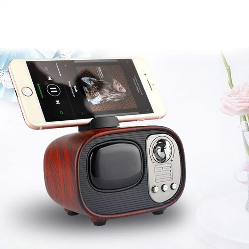 B9 Мини Bluetooth динамик интернет радио портативный звуковая система Ретро ТВ вид 3D