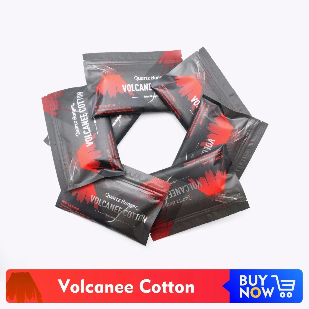 Кварцевый Banger Volcanee органический хлопок дрипка из хлопка для электронной