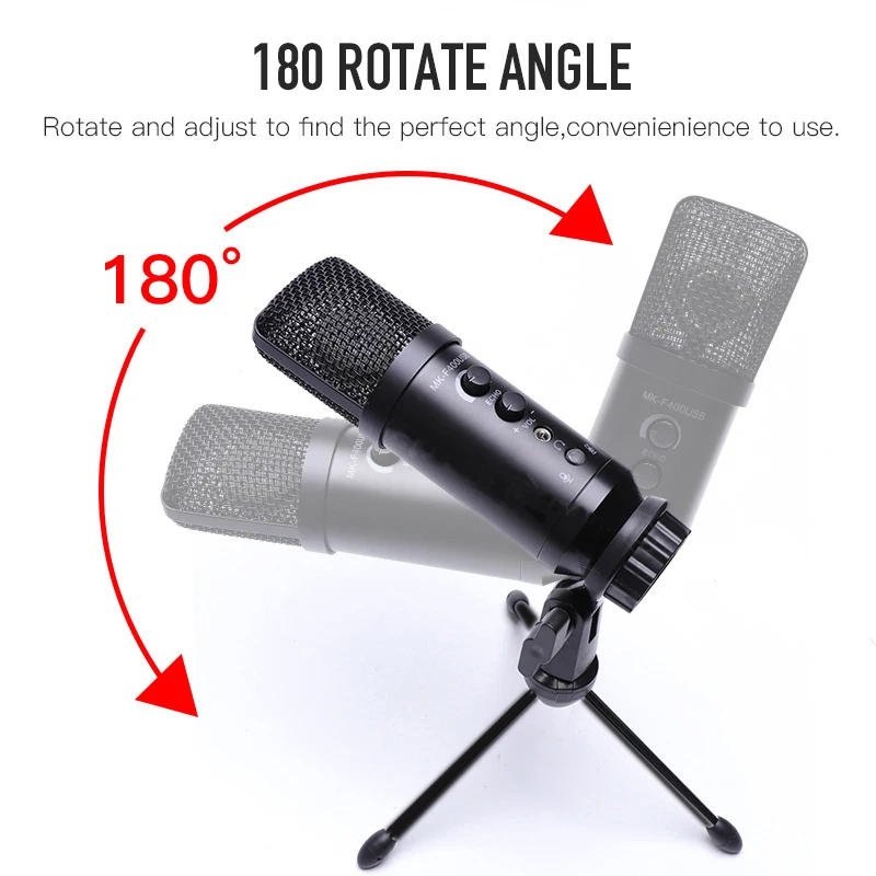 Для ПК компьютер ноутбук USB Проводная настольный микрофон профессиональный