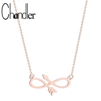 chandler stainless infinity arrow necklace for women everyday necklaces friend bff fashion jewelry clavicle chain collares