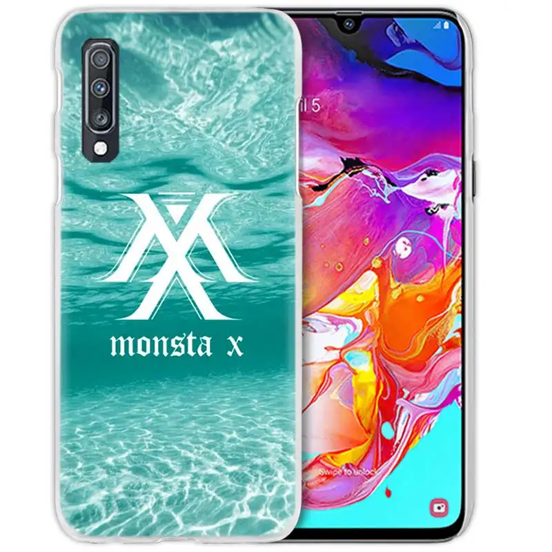 Чехол Monsta X KPOP Boy Group для samsung Galaxy A50 A70 A20e A40 A30 A20 A10 A8 A6 Plus A9 A7 жесткий прозрачный чехол для телефона