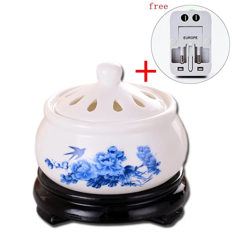 

220V Creative Timing Electric Plug Ceramic Perfume Diffuser Aromatherapy Furnace Powder Incense Home Essential Oil Aroma Burner