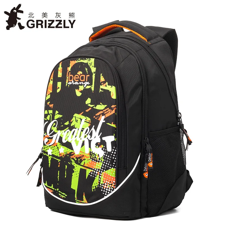 Детский рюкзак GRIZZLY школьная сумка для мальчиков ортопедические рюкзаки