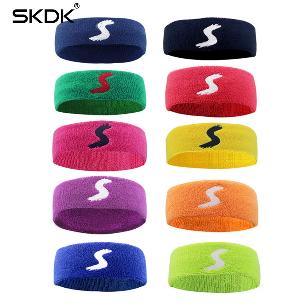 SKDK эластичная полиэфирная хлопковая повязка на голову для йоги, бега, фитнеса, повязка от пота на голову, повязки на голову, повязка на голову, Спортивная безопасность