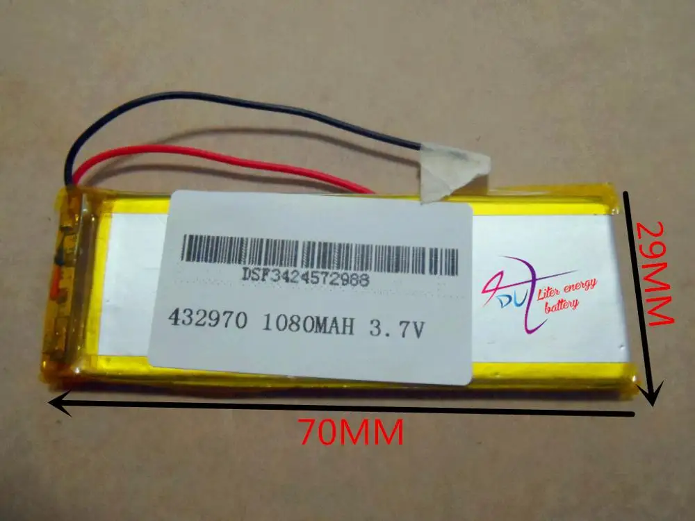 Аккумулятор для планшета размер 432970 3 7 в 1080 мАч 403070 смартфонов MP3 MP4 MP5 GPS DVD Bluetooth