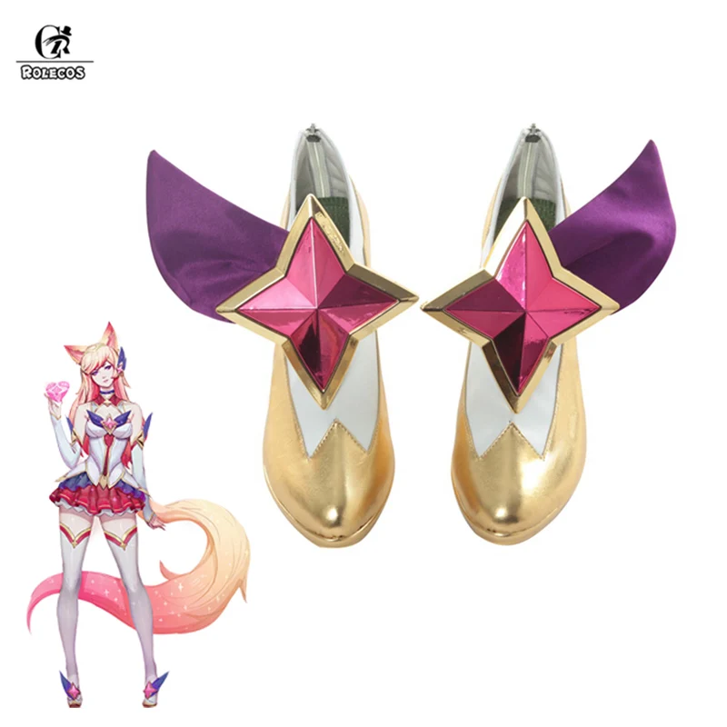 

ROLECOS Ahri Star Guardian LOL Cosplay Shoes Ahri Cosplay Shoes Magic Girl the Nine-Tailed Fox for Women