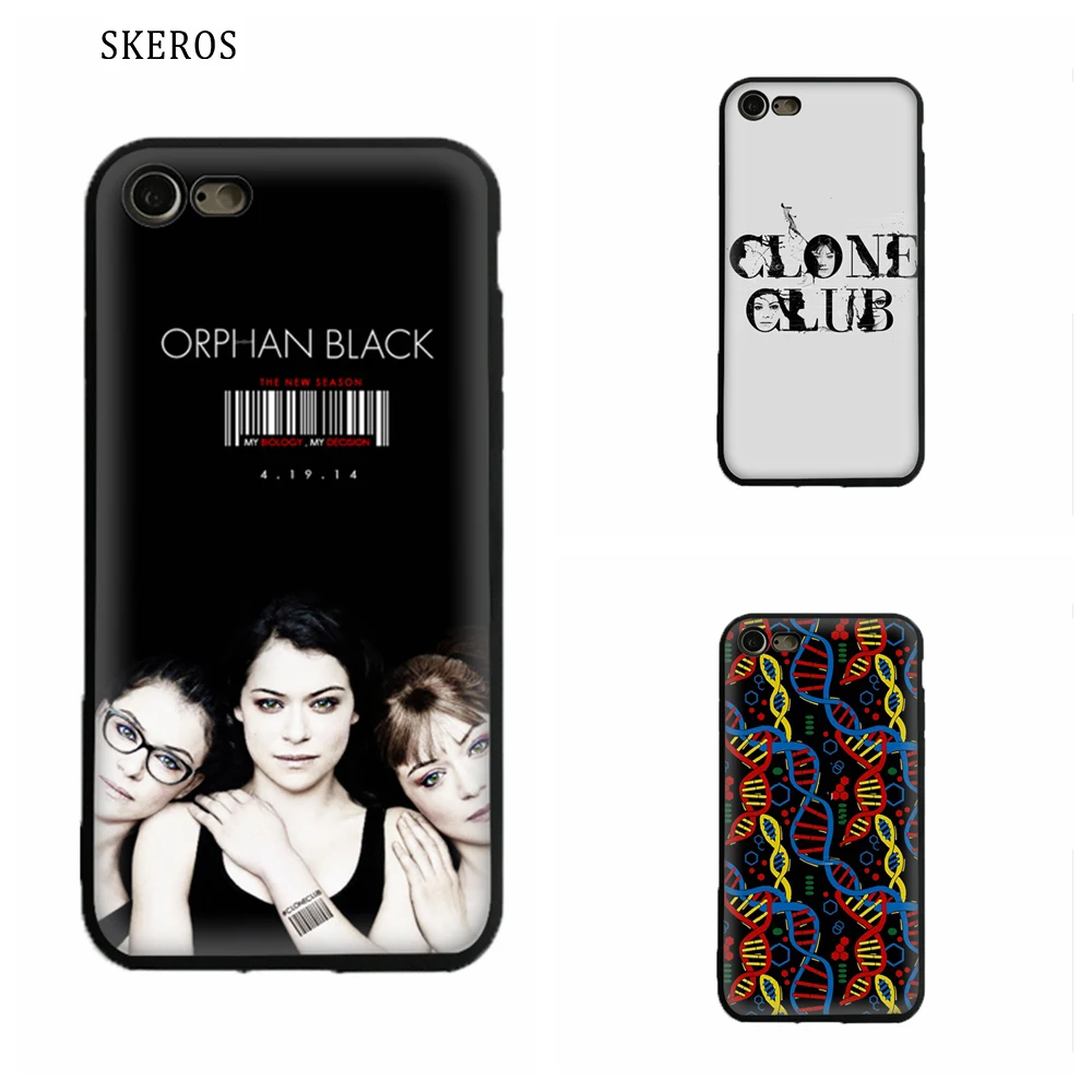 SKEROS Сирота Черный клон клуб Силиконовые телефон Мягкий чехол для IPhone X 5 5S Se 6 S 7 8