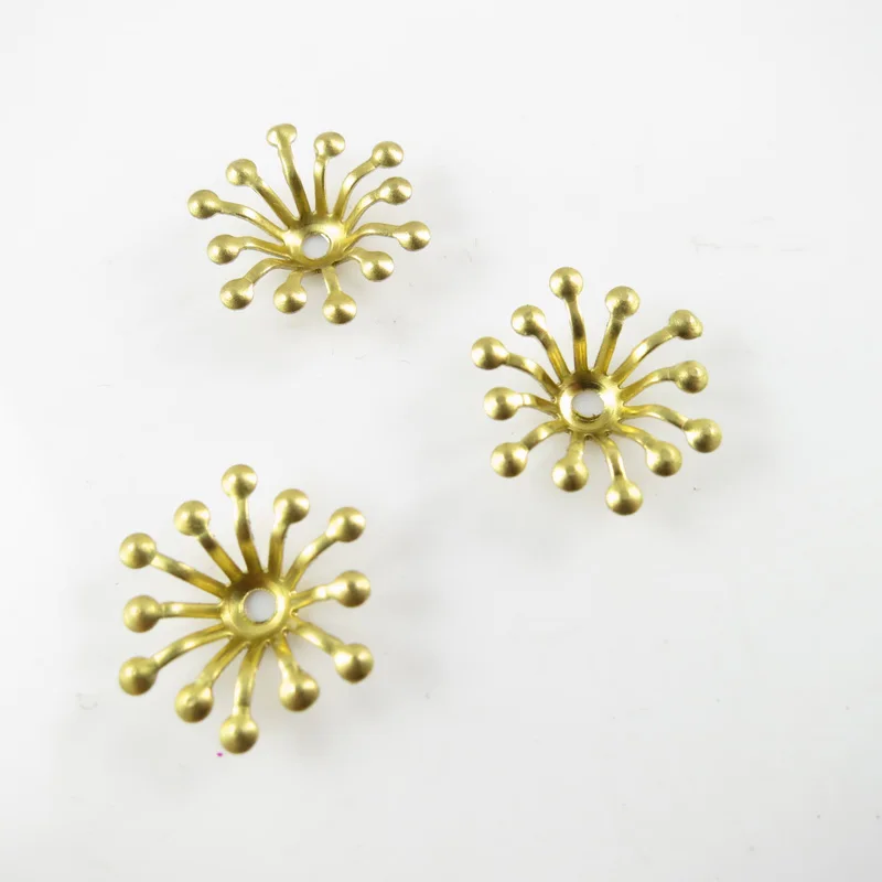 Медные Бусины колпачки цветок стемен концевые бусины металлическая крышка для DIY