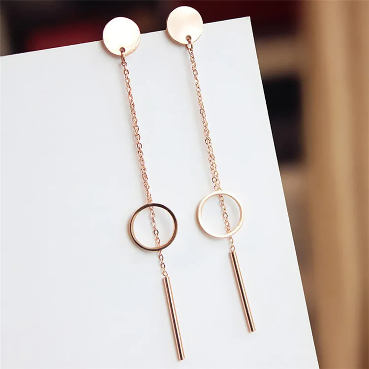 Бренд YUN RUO цвет розового золота круглые женские украшения подарок для девушек