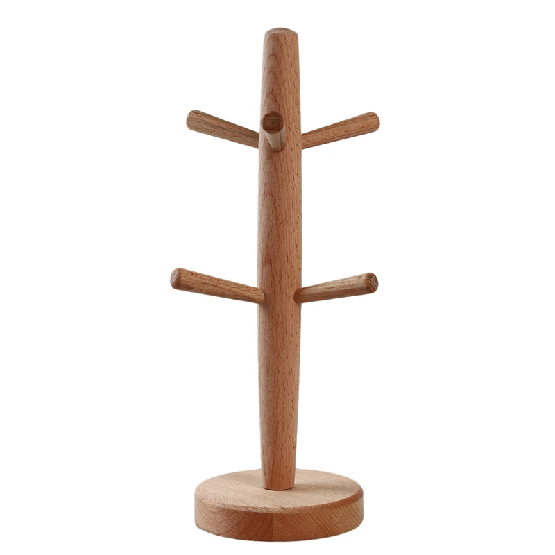 Cup rack Буковая деревянная вертикальная подставка для рулонной бумаги, держатель для кухонных стаканчиков, бумажных полотенец, держатель для туалетной бумаги, держатель для аксессуаров для ванной комнаты - Цвет: Cup rack