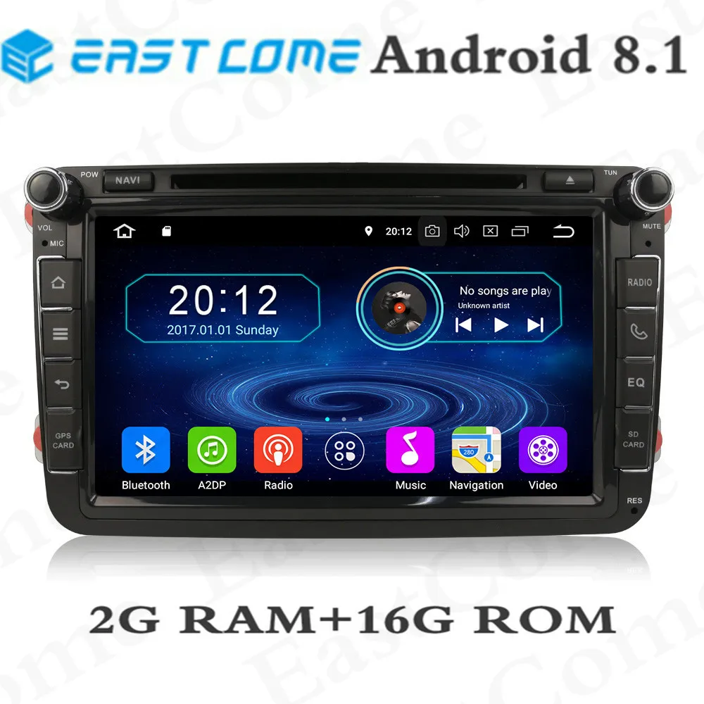 1024*600 четырехъядерный Android 8 1 автомобильный DVD мультимедийный для Volkswagen Passat B6 Tiguan Golf Skoda Yeti превосходный