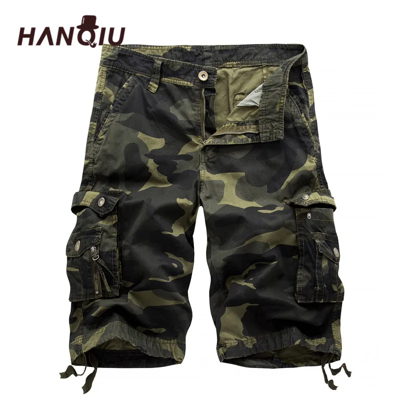 Шорты карго мужские камуфляжные с множеством карманов|bermuda masculina|military cargo shortscargo