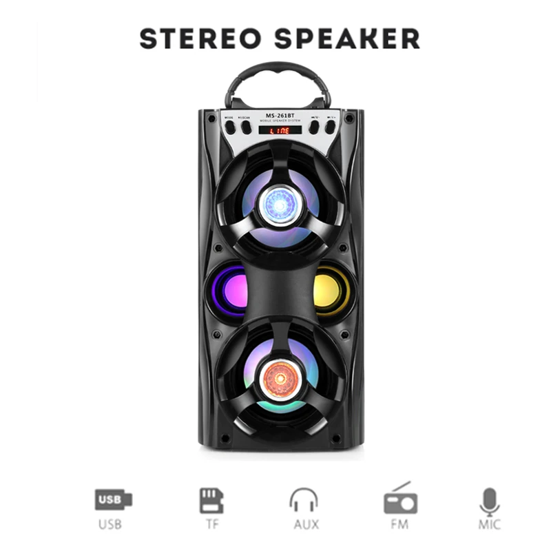 MS 261BT портативная беспроводная стереоколонка Bluetooth Колонка HiFi музыкальный плеер