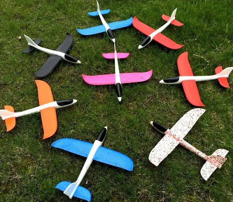 

19/48cm Foam Plane Throwing Glider Toy Airplane Inertial Foam EPP Flying Toy Plane Model Outdoor Sports Planes toys for children