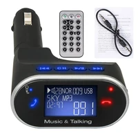 fm transmitter bluetooth car kit hands free mp3 player usb charger 3 5mm aux lcd remote fm radio wireless phone accessories 12v