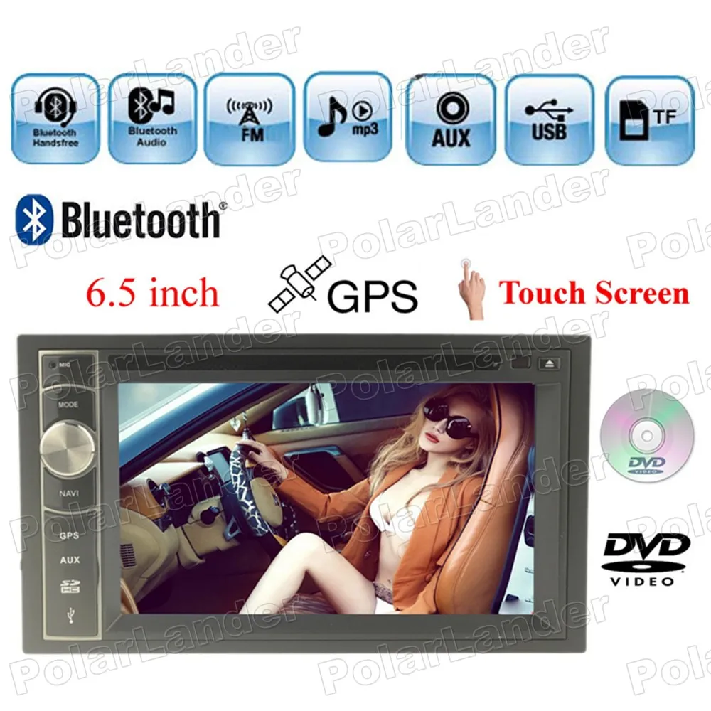 Автомобильный DVD 2 DIN 6.5 ''Руль управления GPS навигации Сенсорный экран Bluetooth